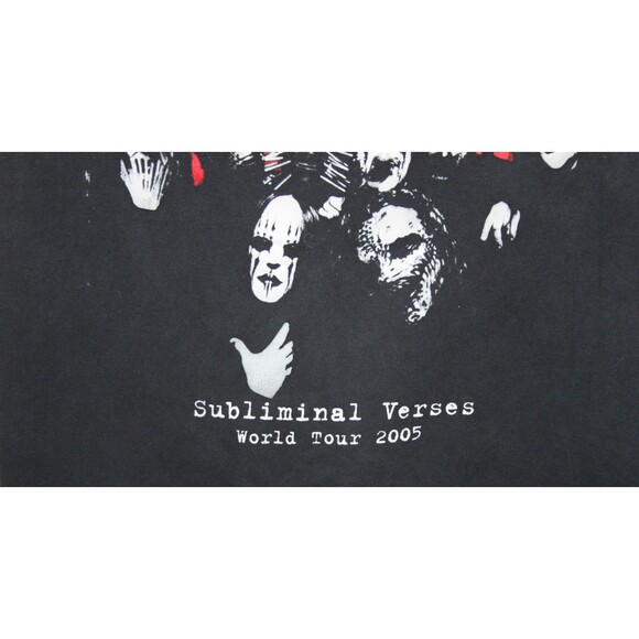 Slipknot Subliminal Verses World Tour 2005 T Shirt 2 Sided Tee Black Size Med - Picture 3 of 6